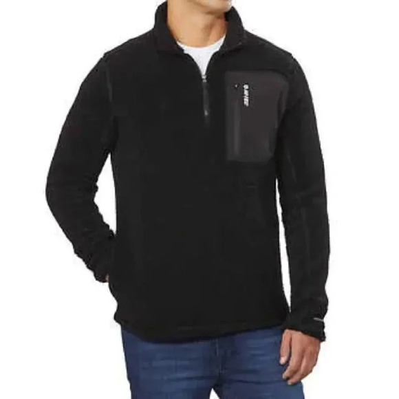 Hi-Tec Men’s ¼ Zip Pullover Pebble Fleece Medium - Picture 2 of 7